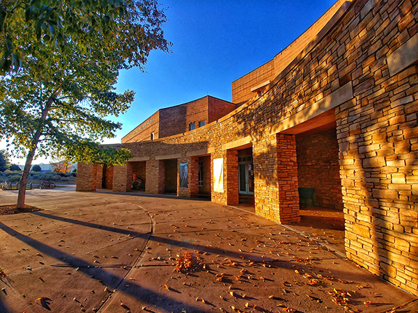 The Center of Southwest Studies building in golden fall light. The Center of Southwest Studies building in golden fall light.