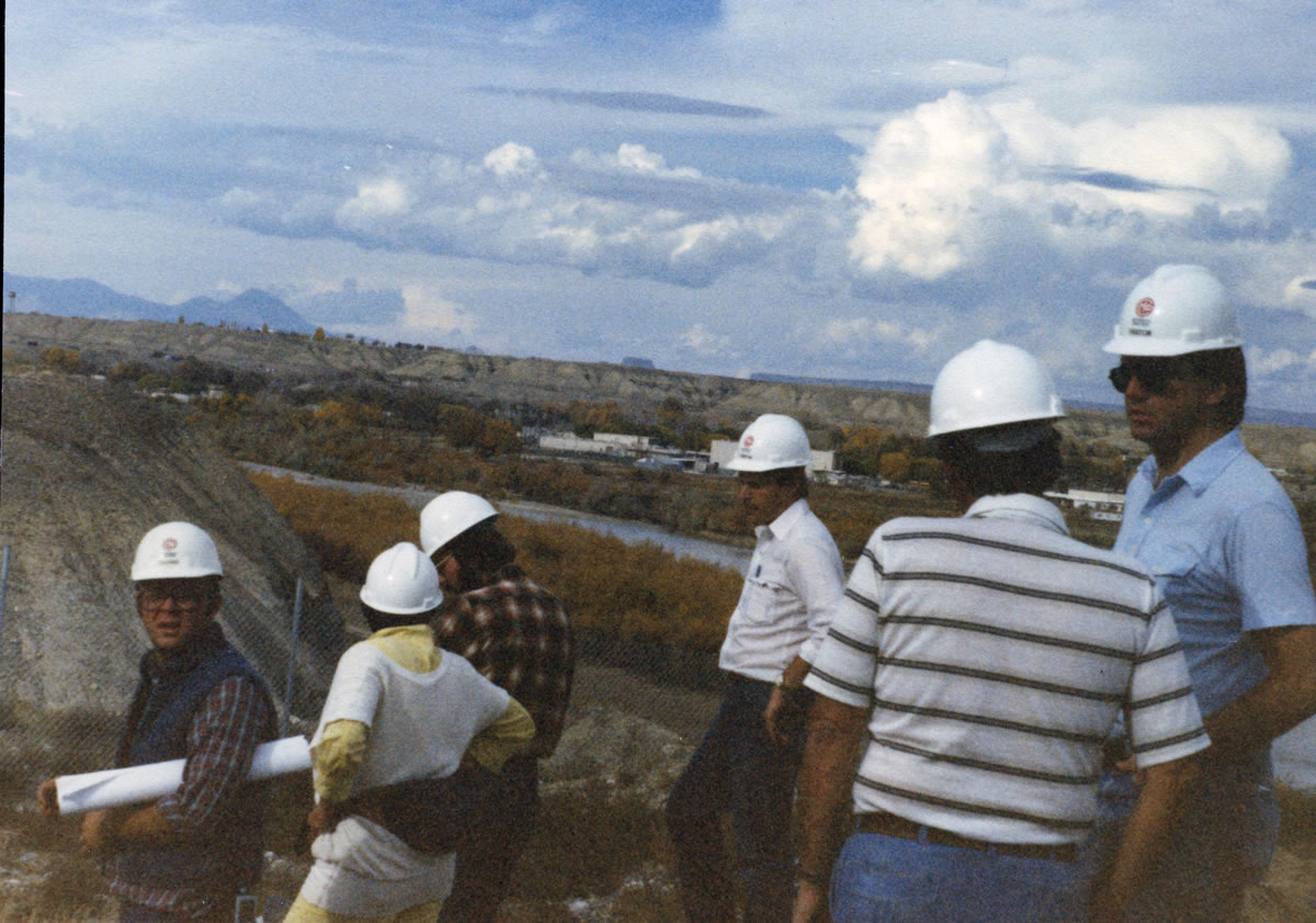 Workers at radioactive site