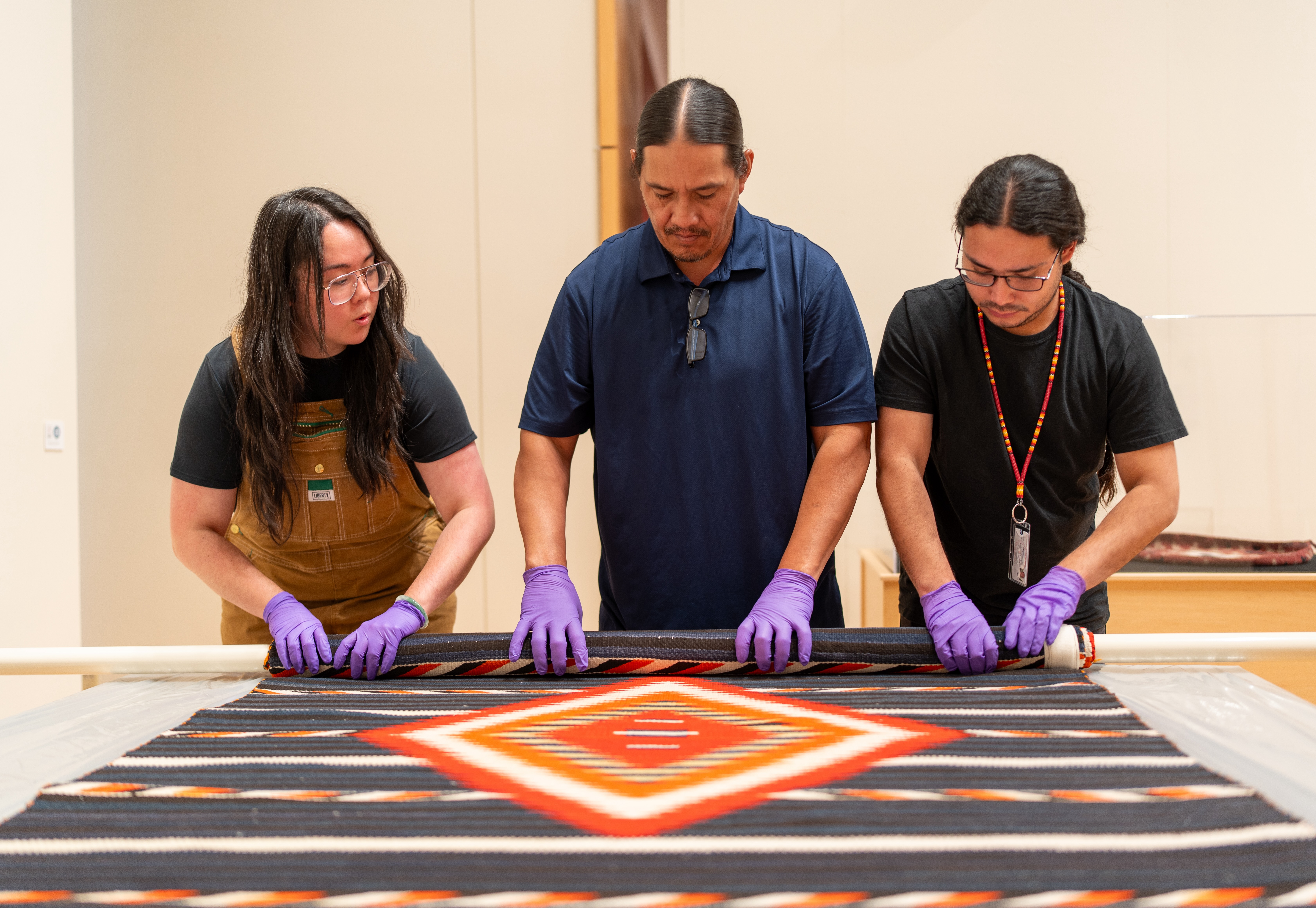 Image of textile rolling